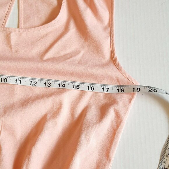 Allegra K Women's Shorts Romper Sleeveless Festival Elastic Waist Peach Medium - Picture 7 of 11